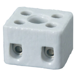 2-Pole Ceramic Terminal Block (Enclosed Terminals)