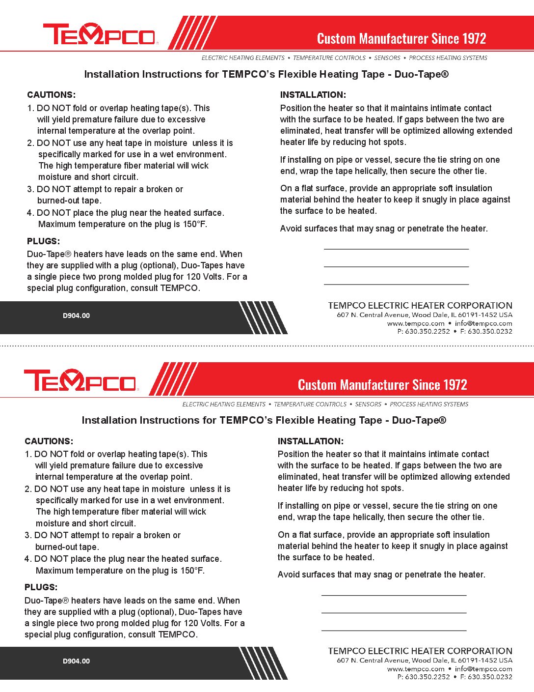 Flexible Duo-Tape Installation Recommendations